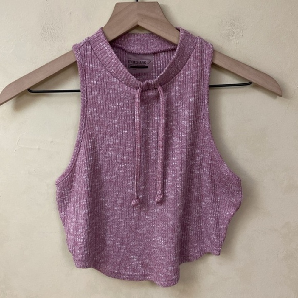 Gymshark Slounge Crop Top Dusky Pink Marl